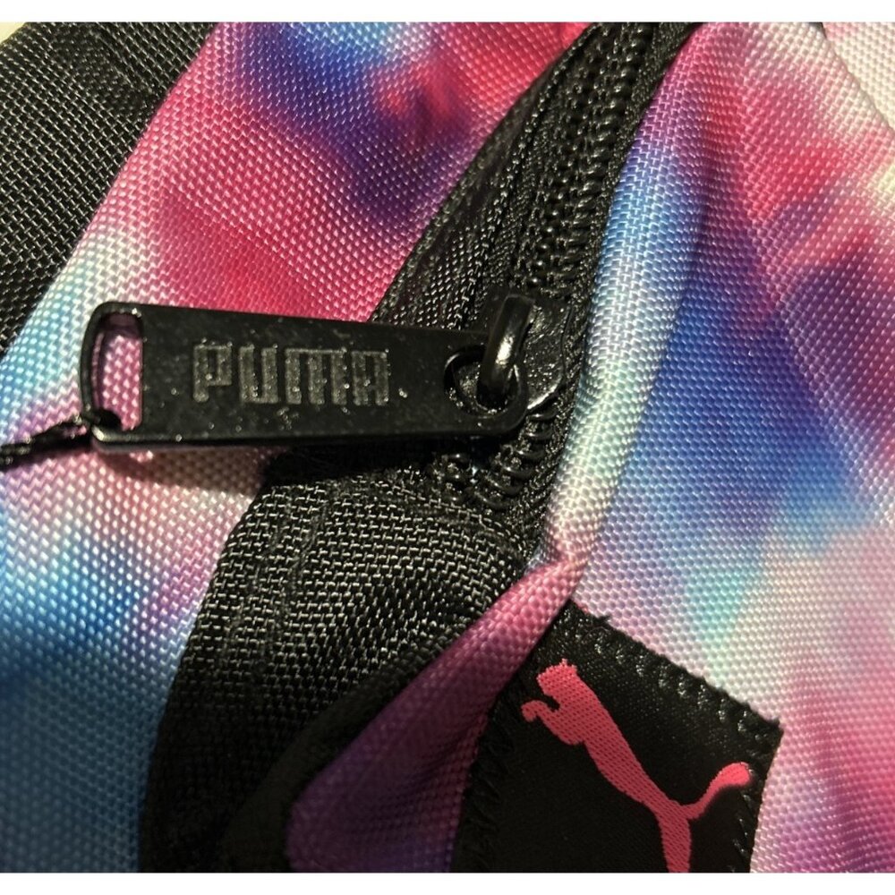 Puma Tie Dye Crossbody Messenger Bag Shoulder Bag Gym Pink Purple Blue School - Picture 7 of 9